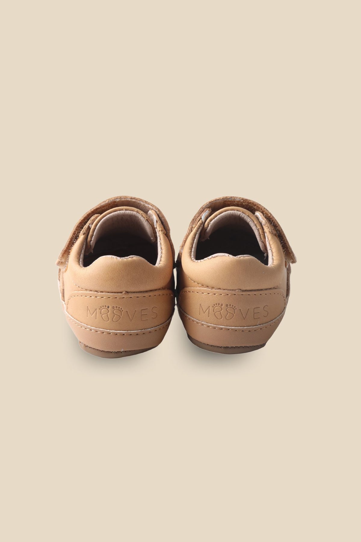 MOOVES Lou Néné brown soft sole baby sneakers with double strap, view 14