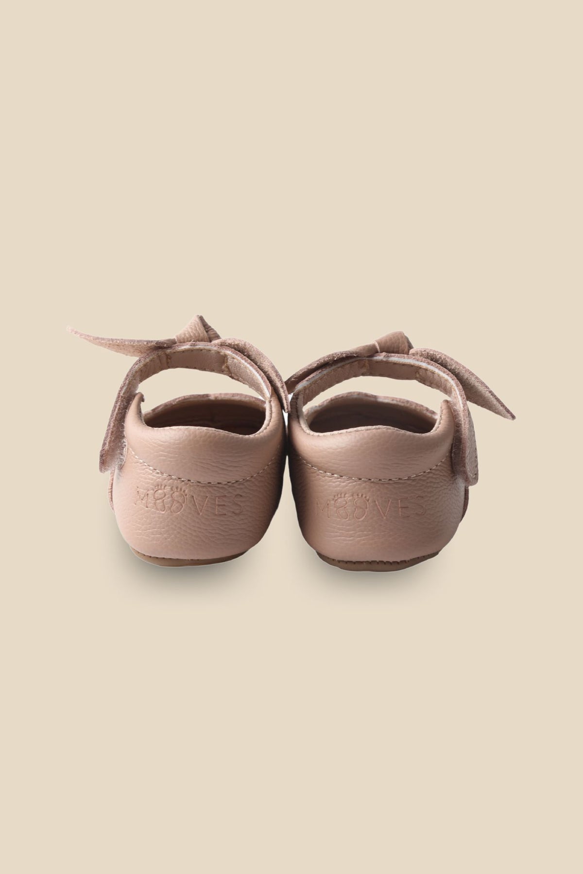 MOOVES Luna Yara brown soft leather scalloped baby flats, view 7