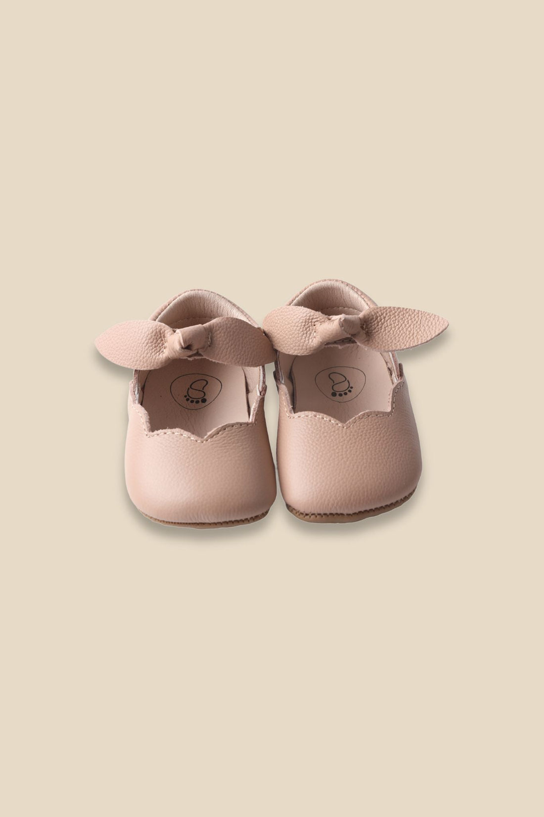 MOOVES Luna Yara brown soft leather scalloped baby flats
