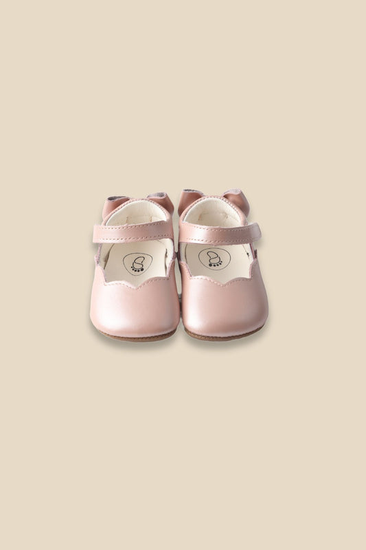 MOOVES Céleste Rose soft pink leather baby shoes for first walkers