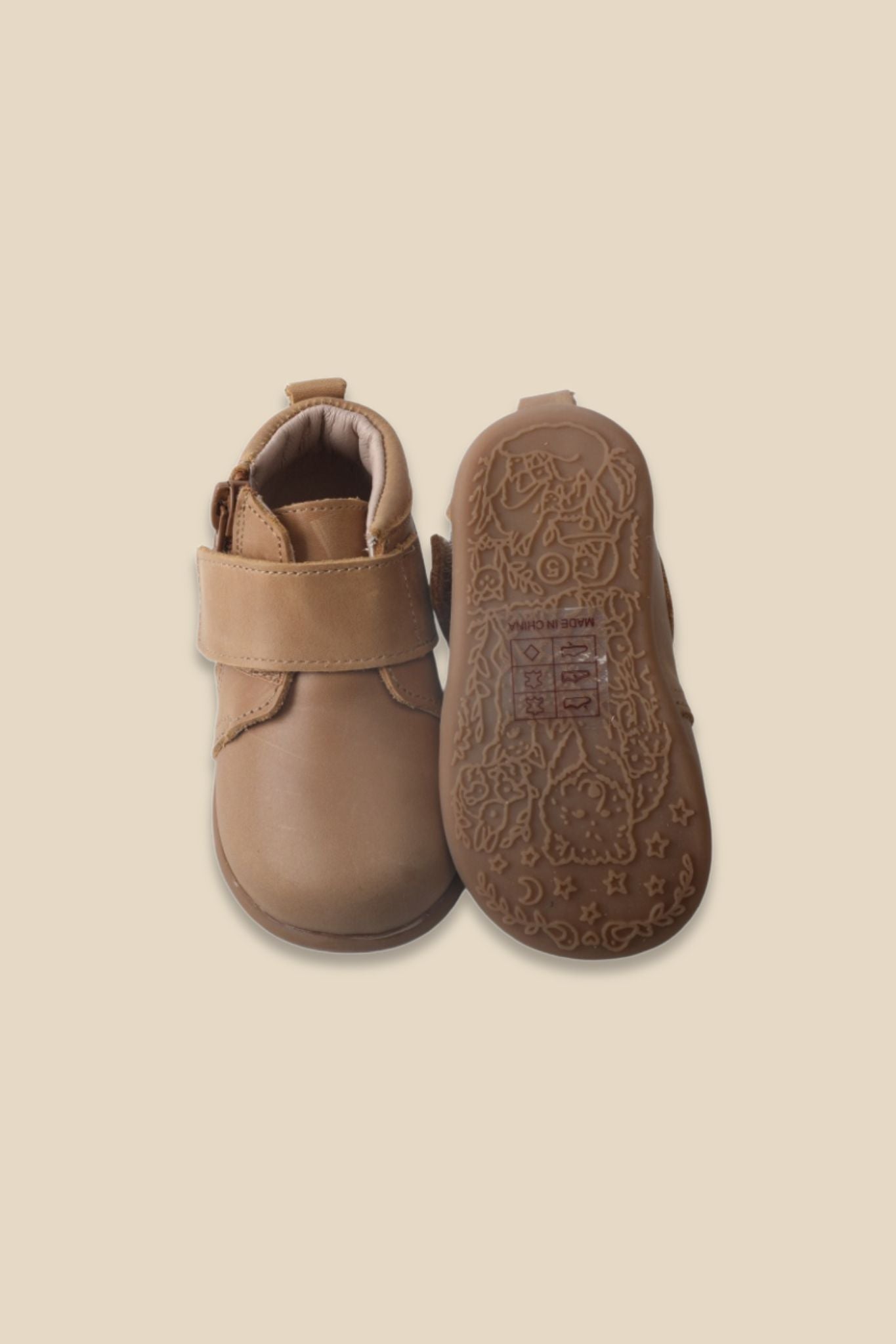 MOOVES Mio – Latte Soft‑Sole Baby boots