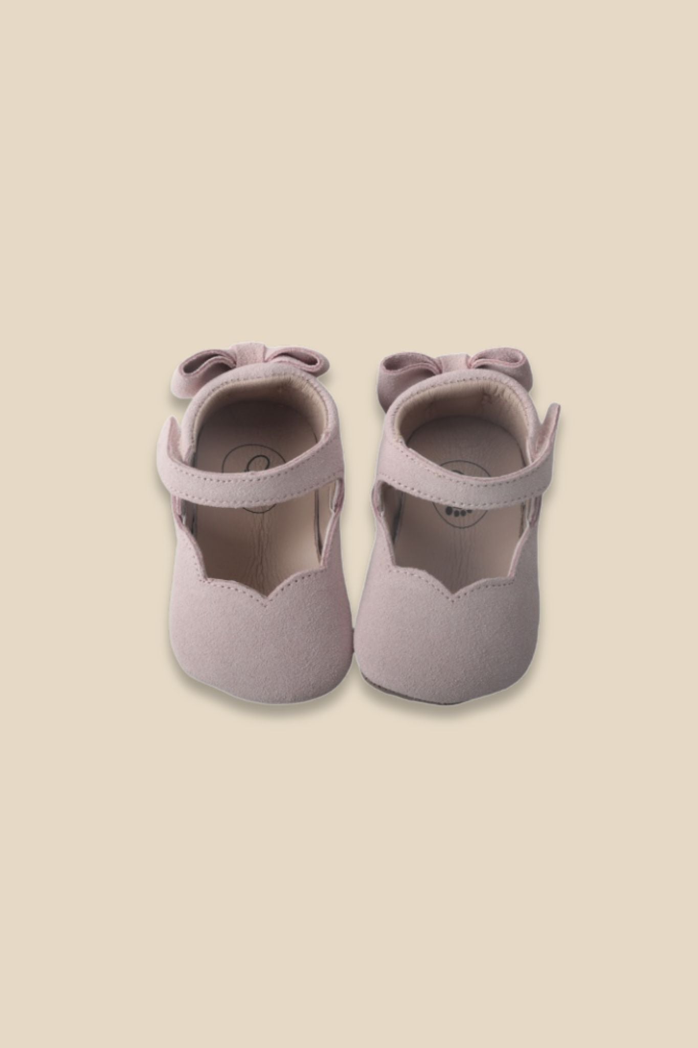 MOOVES Céleste – Suede Pink Soft‑Sole Baby Shoes