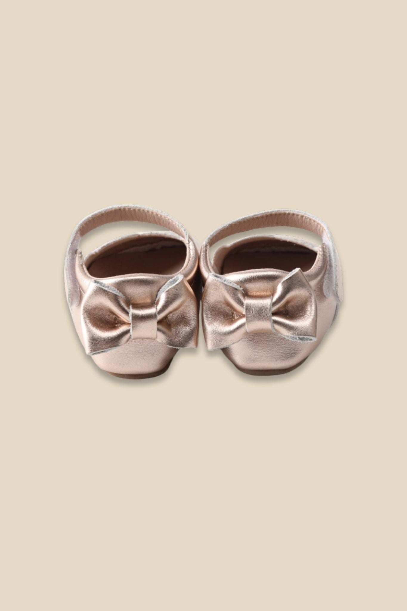MOOVES Céleste – Rose Gold Soft‑Sole Baby Shoes